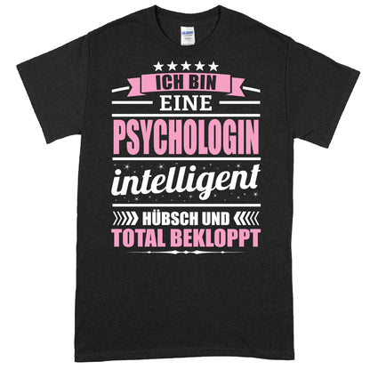 Design eines Shirts mit der Aufschrift "Psychologin Shirt | Ich bin ein Geschenk" in stilvoller Schrift.