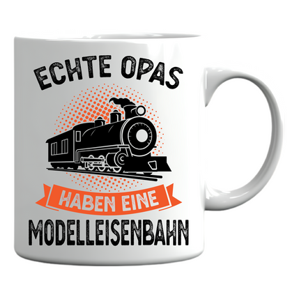 Eisenbahn Zug Tasse | echte Opas haben eine Modelleisenbahn