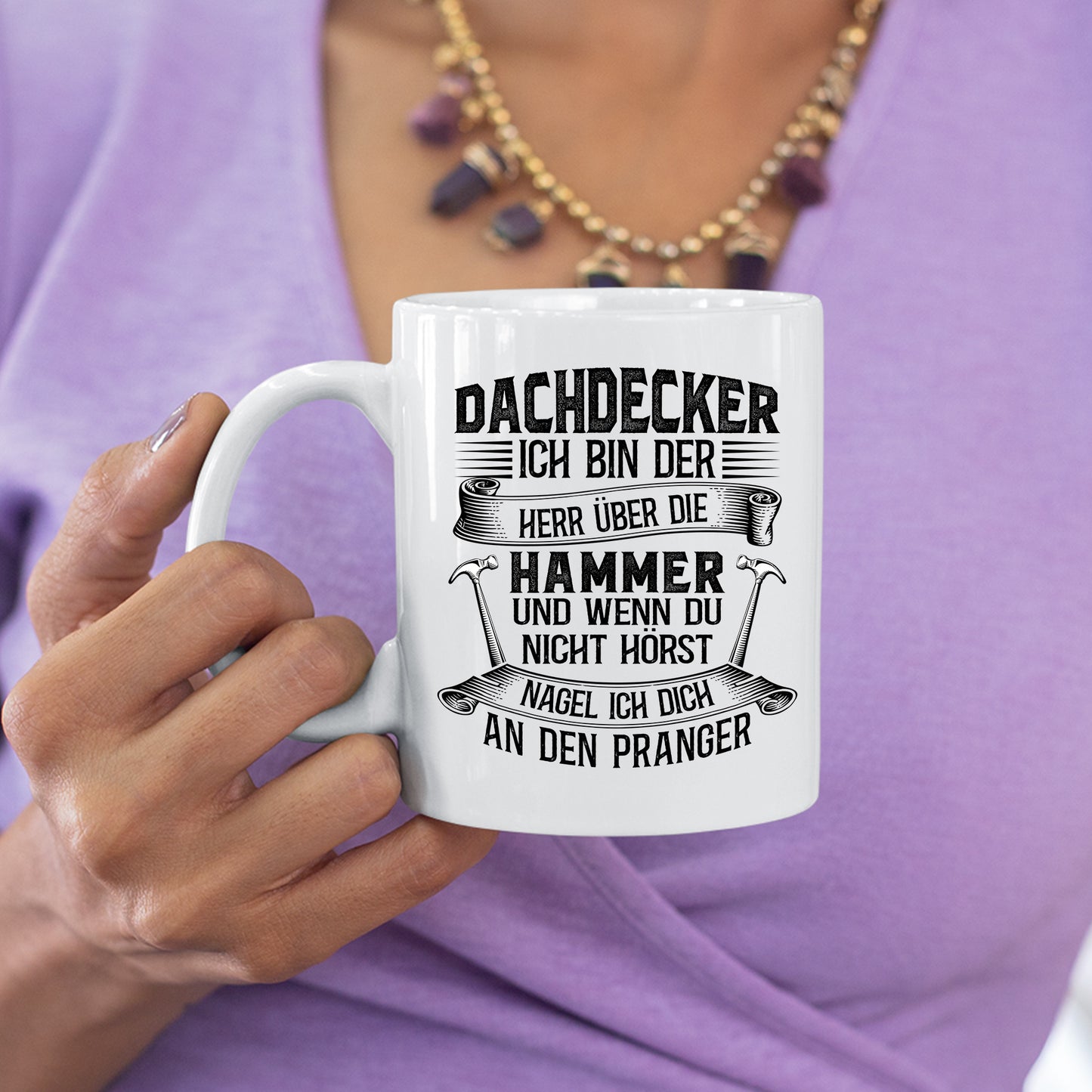 Dachdecker Tasse | Dachdecker ich bin der Herr über Hammer |