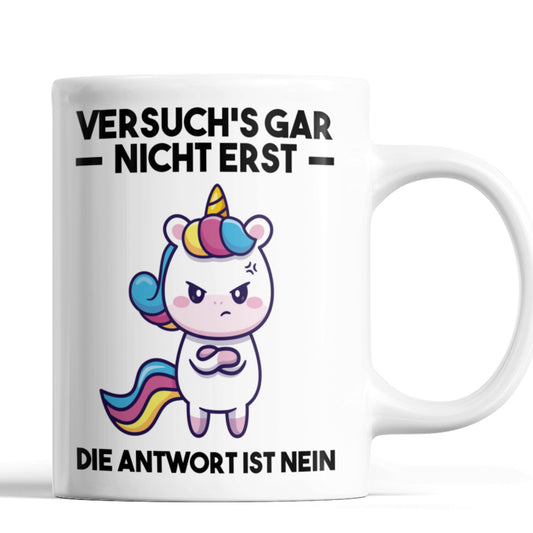 Einhorn Tasse  Sarkasmus Geschenk Ironie Tasse  