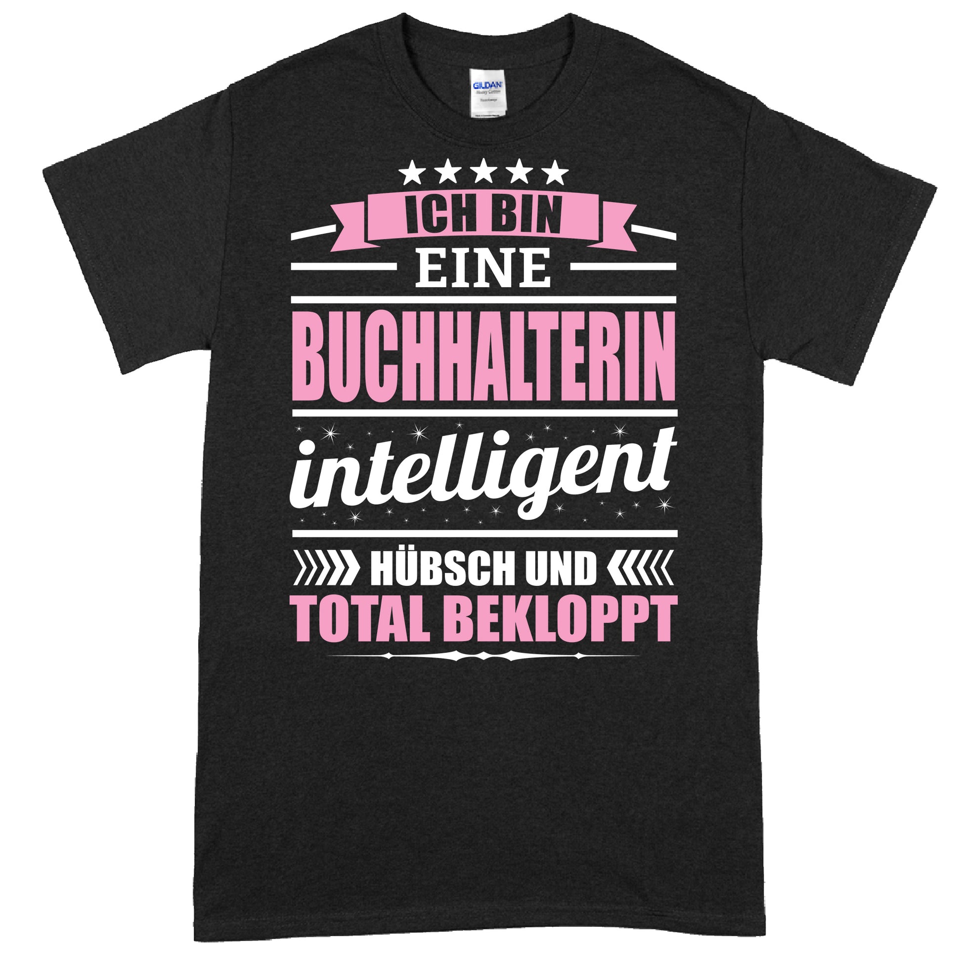 Design eines Shirts mit der Aufschrift "Buchhalterin Shirt | Ich bin eine Buchhalterin Geschenk" in stilvoller Schrift.