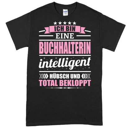 Design eines Shirts mit der Aufschrift "Buchhalterin Shirt | Ich bin eine Buchhalterin Geschenk" in stilvoller Schrift.