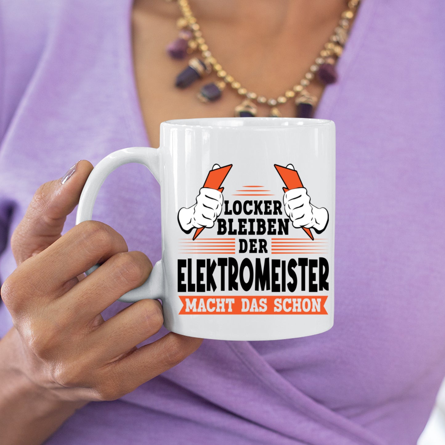 Elektriker Tasse | locker bleiben der Elektromeister |