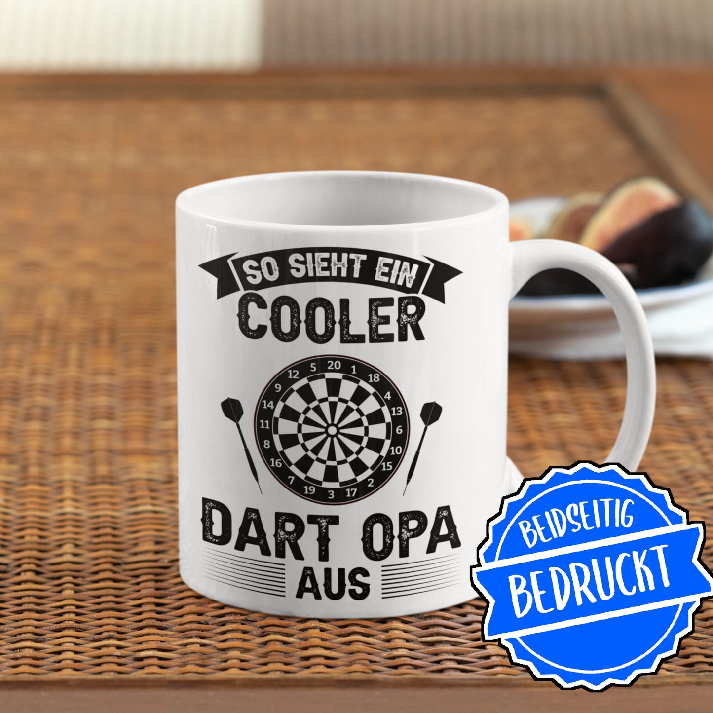 Dart Tasse | so sieht ein cooler Dart Opa aus  | Dartspieler Ruhestand Rentner